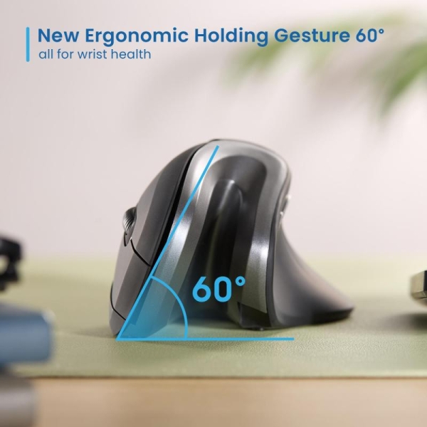 Souris Ewent EW3154 – Ergonomique Sans Fil RF Optique 3200 DPI 6 Boutons - vue 3