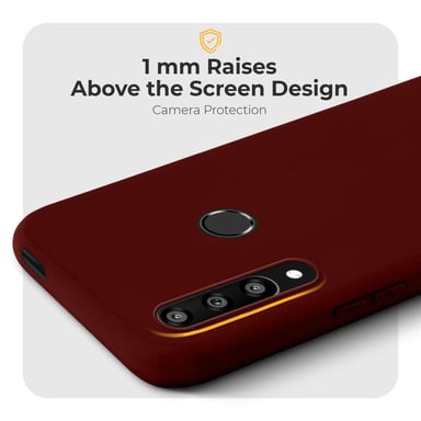 Carcasa de silicona Moozy Minimalist Series para Huawei P Smart Z y Honor 9X, vino tinto - Acabado mate fino y flexible en TPU