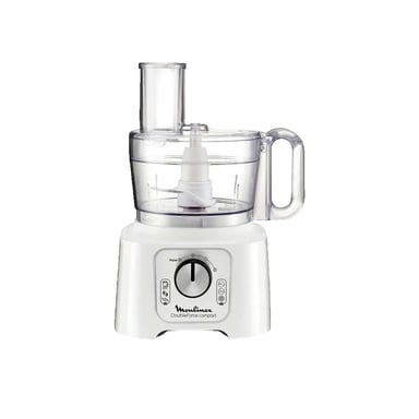 Robot multifonction Moulinex FP544110 Double Force Compact Blanc, Argent, Gris