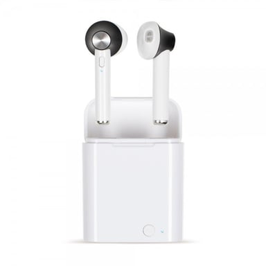 Livoo TES233 écouteur/casque True Wireless Stereo (TWS) Arceau, Ecouteurs Appels/Musique Bluetooth Blanc