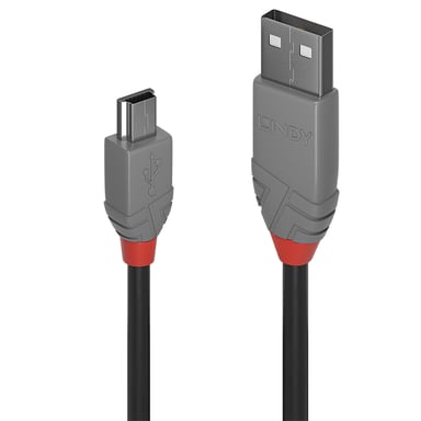 Lindy Câble USB 2.0 type A vers Mini-B, Anthra Line, 5m - Neuf