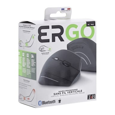 Ratón Inalámbrico Vertical Bluetooth T nB Ergo Negro