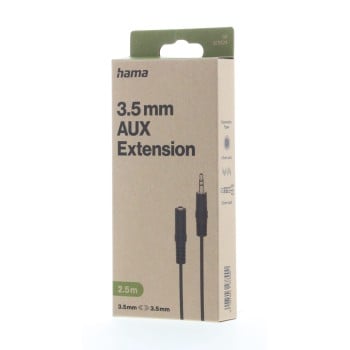 Hama 00305029 câble audio 2,5 m 3,5mm Noir