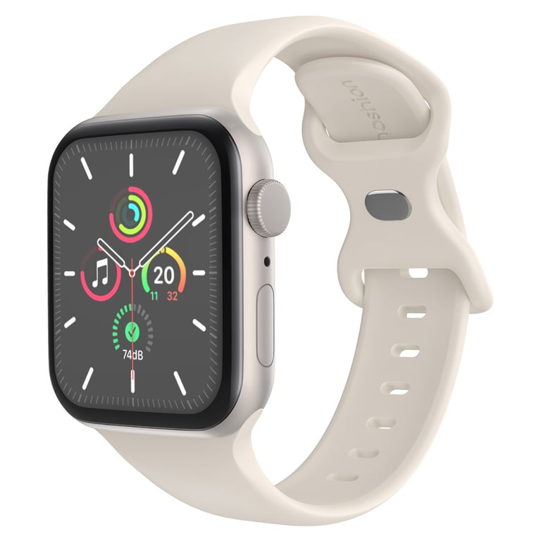 imoshion Bracelet en silicone? pour Apple Watch | 44/45/46/49 mm - Taille M/L - Starlight - Neuf