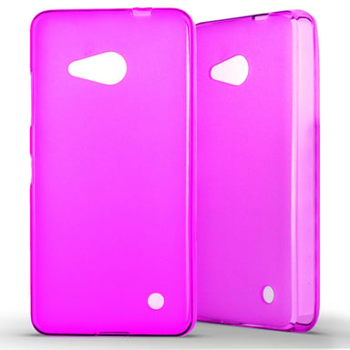 Coque silicone unie compatible Givré Rose Nokia Lumia 550