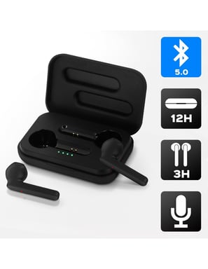 Altadif ALTEARBLK écouteur/casque Sans fil Ecouteurs Appels/Musique Bluetooth Noir