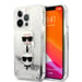 Karl Lagerfeld KLHCP13XKICGLS Coque de Protection pour iPhone 13 Pro Max 6,7' Argent Liquid Glitter Karl&Choupette Head