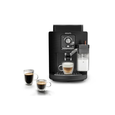 Machine à café automatique Krups INTENSITY EA5028 broyeur intégré Milk Maestro double tasse Noir effet Lioness Pattern DUNE