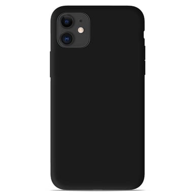 Coque silicone unie Mat Noir compatible Apple iPhone 11