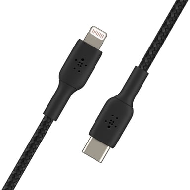 Cavo intrecciato BOOST CHARGE? da USB-C a Lightning (2 m), nero