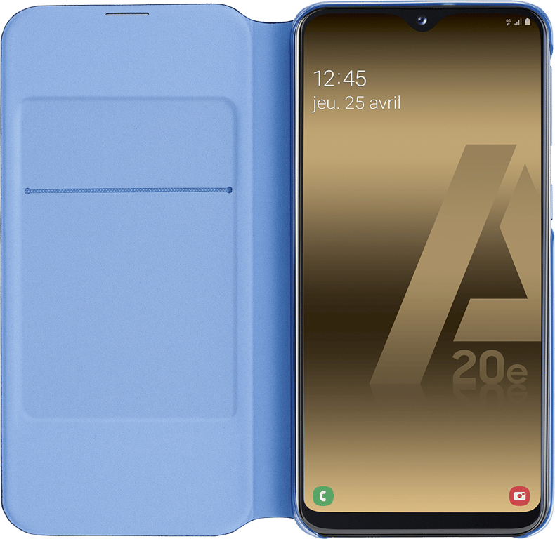 Folio Flip Wallet Cover Noir pour Samsung G A20e Samsung