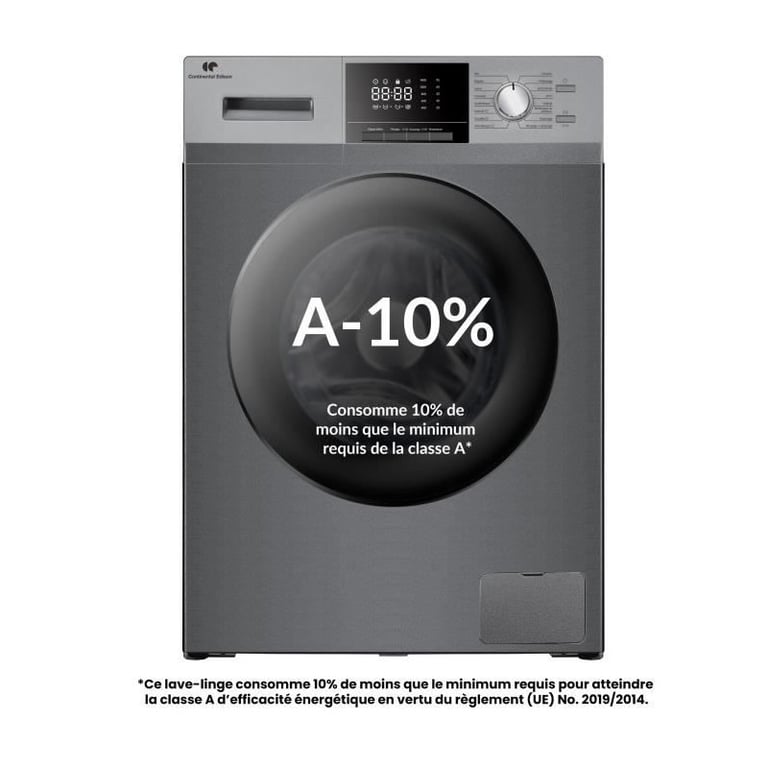 Lave linge hublot CONTINENTAL EDISON CELL10140S3 10kg Moteur induction 60 cm 1400 trsmin - vue 3