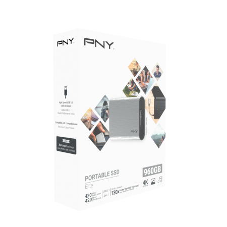 PNY Elite 960 Go USB Type C 3.2 Gen 1 3.1 Gen 1 Neuf - vue 2