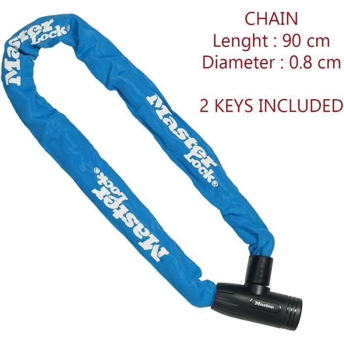 MASTER LOCK Chaîne Antivol Vélo [Clé] Idéal pour les Vélos Vélos Electriques VTT et autres - vue 3