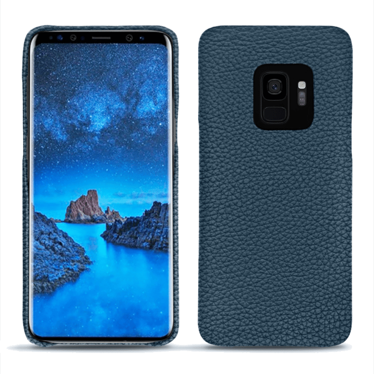 Coque cuir Samsung Galaxy S9 - Coque arrièreBleu