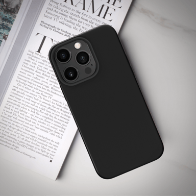 Custodia antiurto in morbido silicone gel per Apple iPhone 13 Pro Max, nero satinato