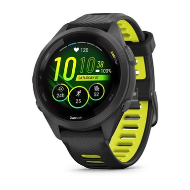 Garmin Forerunner 265S 2,79 cm (1.1'') AMOLED 42 mm Numérique 360 x 360 pixels Écran tactile Noir, Gris Wifi GPS (satellite)