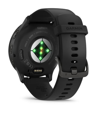 Garmin Venu 3 Wifi, Boitier noir et bracelet en silicone, Noir