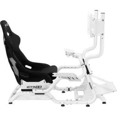 Soporte Simracing & Flightsim - Para cockpit GTR S8 Full Force - Blanco - Compatible con freno de mano, caja de cambios, joystick