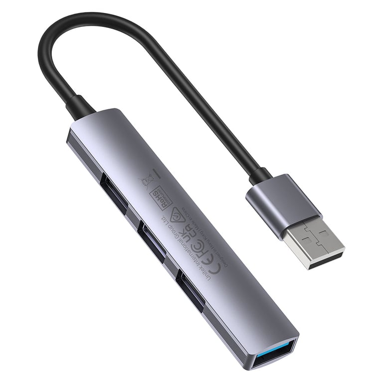 UNITEK H1208A hub & concentrateur USB 3.2 Gen 1 3.1 Gen 1 Type A 5000 Mbit/ Neuf - vue 2
