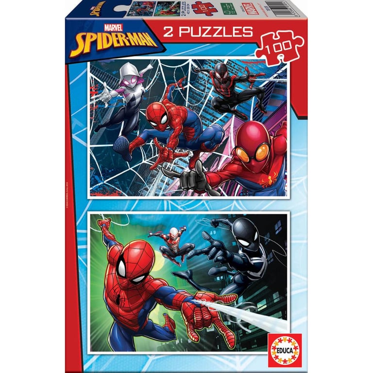 Ensemble de 2 Puzzles Spider Man Marvel 100 pièces chacun Neuf - vue 1