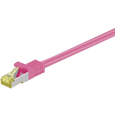 Goobay RJ-45 CAT7 3m cable de red Magenta S/FTP (S-STP)