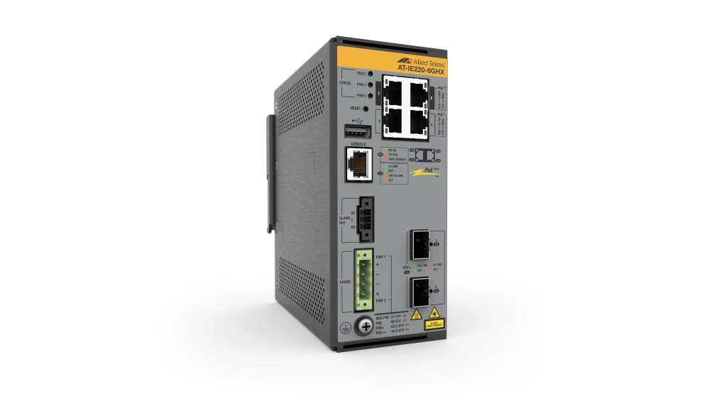 Allied Telesis AT IE220 6GHX 80 Géré L2 Gigabit Ethernet 101001000 Connexion Ethernet supportant 'alimentation via ce port PoE Neuf