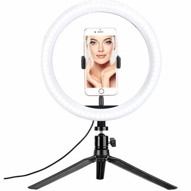 Anneau LED Selfie avec support smartphone et mini-trépied