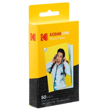 Paquete de 50 papeles fotográficos instantáneos Kodak de formato 2x3