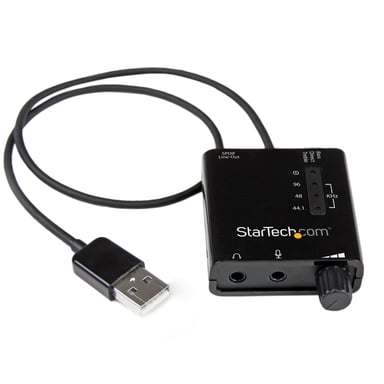 StarTech.com Tarjeta de Sonido Estéreo USB Externa Adaptador Conversor con Salida SPDIF - Negro