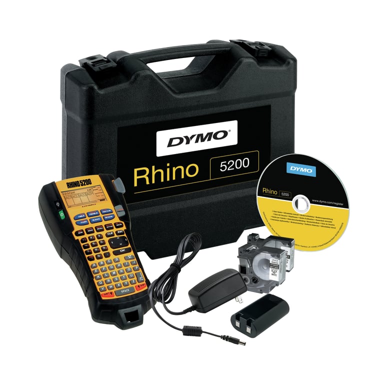 DYMO RHINO 5200 Kit imprimante pour étiquettes Transfert thermique 180 x 180 DPI ABC Neuf