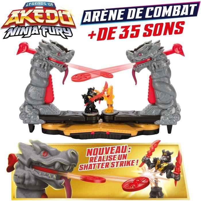 Arène de Combat Ninja Fury MOOSE TOYS AKEDO Combat avec figurines contrôleurs et effets sonores