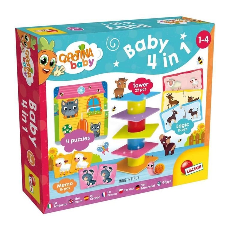 La Ferme 4 en 1 Coffret éducatif CAROTINA BABY Puzzle et associations - vue 2