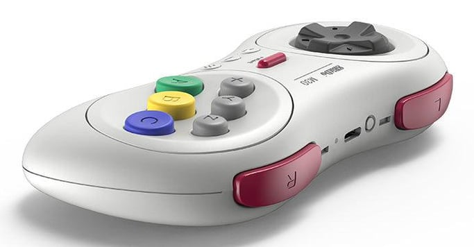 Mando Bluetooth de 8 botones 8bitdo M30, blanco compatible con Switch, Android y PC