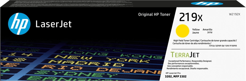 Cartouche de toner jaune authentique HP W2192X - 219X - Neuf