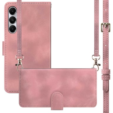 imoshion Etui de télephone portefeuille avec cordon pour Samsung Galaxy A55 - Rose