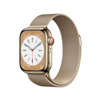 Apple Watch Series 8 OLED 41 mm Digital 352 x 430 Pixeles Pantalla táctil 4G Oro Wifi GPS (satélite)