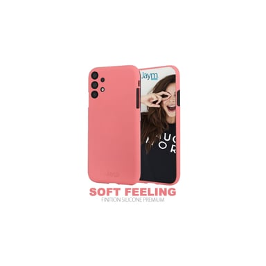 JAYM - Custodia in silicone rosa Soft Feeling per Samsung Galaxy A32 4G - Finitura in silicone - Ultra Soft Touch