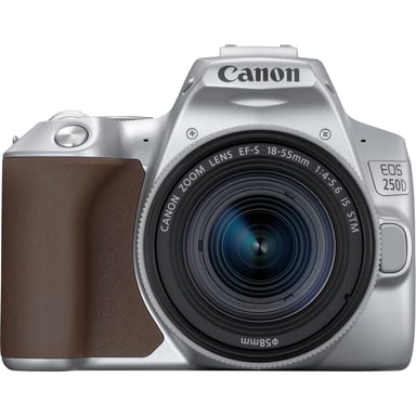Canon EOS 250D + EF-S 18-55mm f/4-5.6 IS STM Juego de cámara SLR 24,1 MP CMOS 6000 x 4000 Pixeles Plata