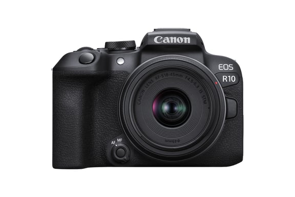 Canon EOS R10 + RF-S 18-45mm F4.5-6.3 IS STM MILC 24,2 MP CMOS 6000 x 4000 pixels Noir