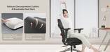 NEWTRAL NT002 Chaise Ergonomique avec Repose-Pieds, Dossier et Têtière Auto-Suivants, Support Lombaire Adaptatif