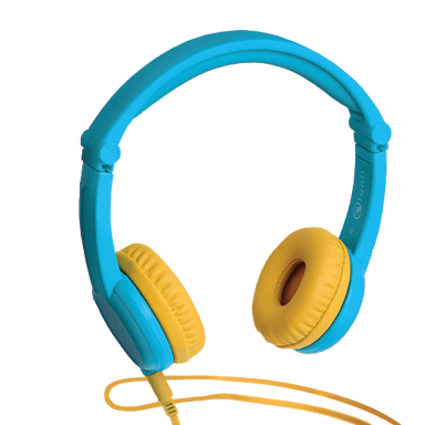 Cuffie Lunii compatibili con Ma Fabrique à Histoire e FLAM Blu e giallo