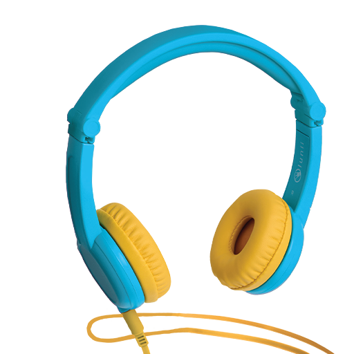 Casque audio Lunii compatible avec Ma Fabrique à Histoire et FLAM Bleu et jaune - Neuf