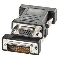 ROLINE DVI/VGA Adapter, DVI ST/HD15 BU VGA (D-Sub) Negro