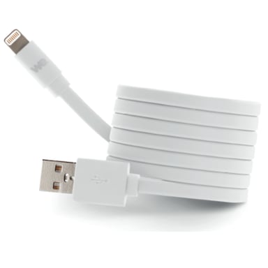 WE Silicona Plana USB a Lightning Cable 1m Compatible con iPhone Se 2020 11 Pro Max XR X XS Max 8 Plus 7 Plus 6S Plus 6 5S 5 iPad - Blanco