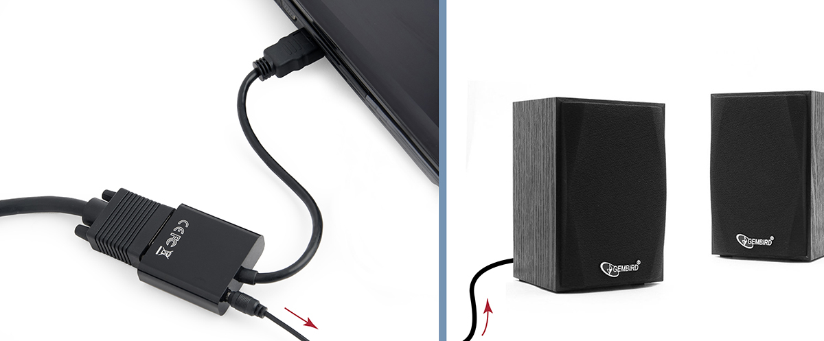 Gembird A HDMI VGA 03 câble vidéo et adaptateur 0 15 HDMI Type A Standard VGA D Sub Neuf - vue 2
