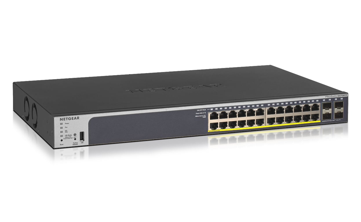 NETGEAR GS728TP Géré L2L3L4 Gigabit Ethernet 101001000 Connexion Ethernet supportant 'alimentation via ce port PoE 1U Neuf - vue 3