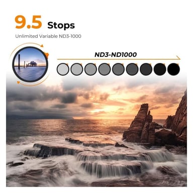 Filtro K&F Nano serie X VND ND3-1000 77mm
