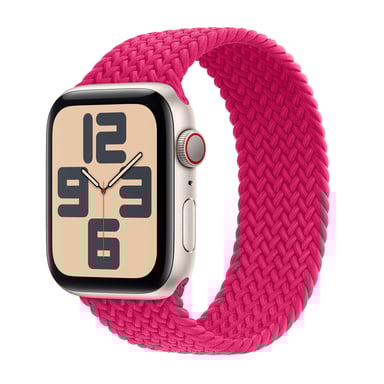 Bracelet Solo tressé pour Apple Watch Series 1 - 11 / SE / Ultra (44/45/46/49 mm) - Taille 7 - Raspberry