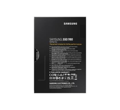 SSD SAMSUNG Serie 980 500 GB M.2 2280 PCIeGen.3 X4, NVMe1.4 DRAMless Velocidad de hasta 2600 MB/s MZ-V8V500BW